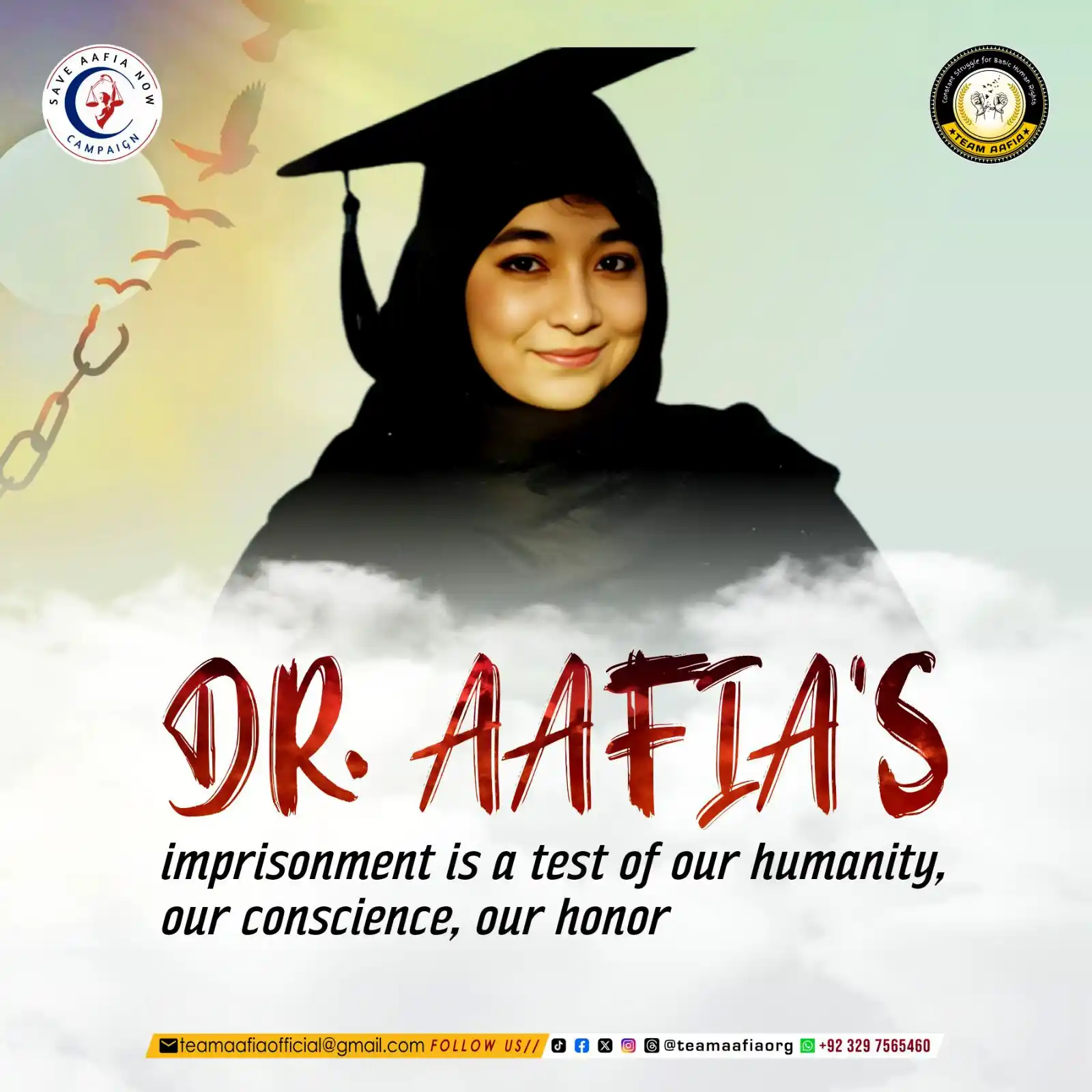 Team Aafia Official post