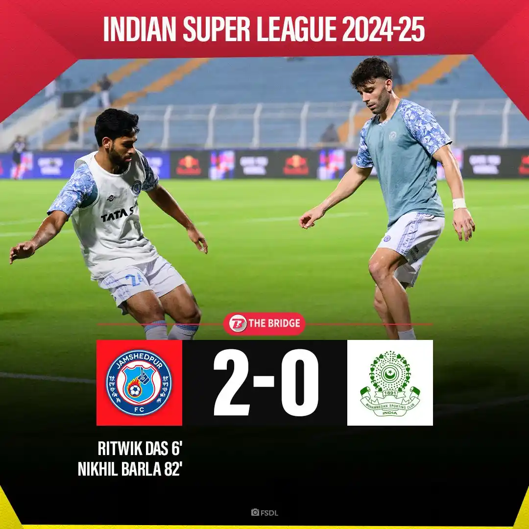 Image from The Bridge: ⚽ Jamshedpur FC too strong for Mohammedan SC! 💪 A 2-0 win keeps the...