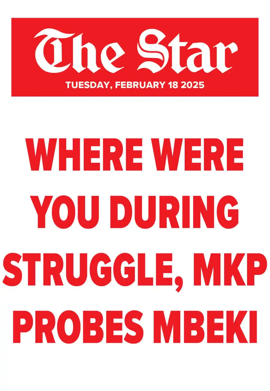 Image from The Star Newspaper: Inside tomorrow's edition of <a class="text-blue-500 hover:underline c...