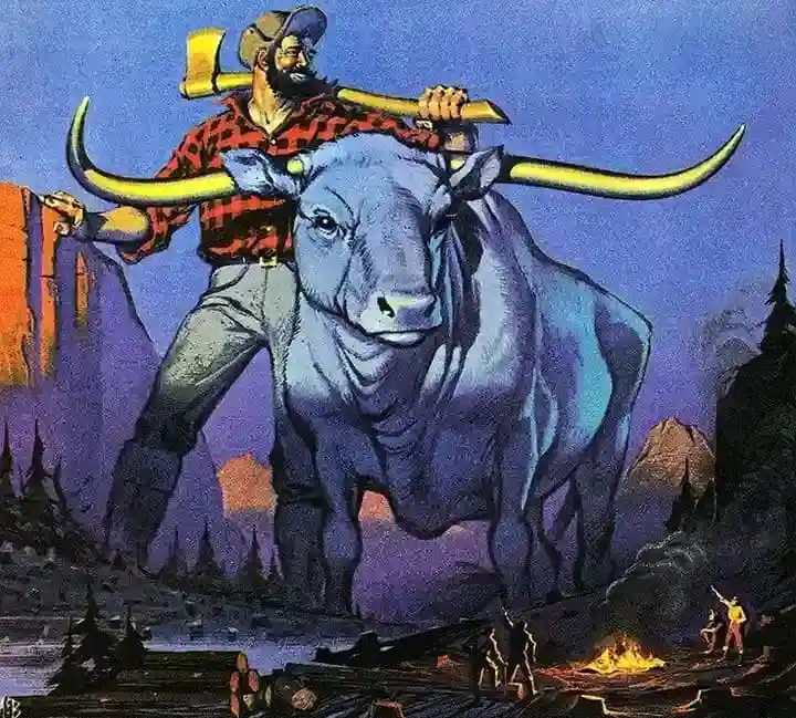 Image from TMB ART & MYTHICAL WORLD: Paul Bunyan is a highly important figure in American folklore, origina...