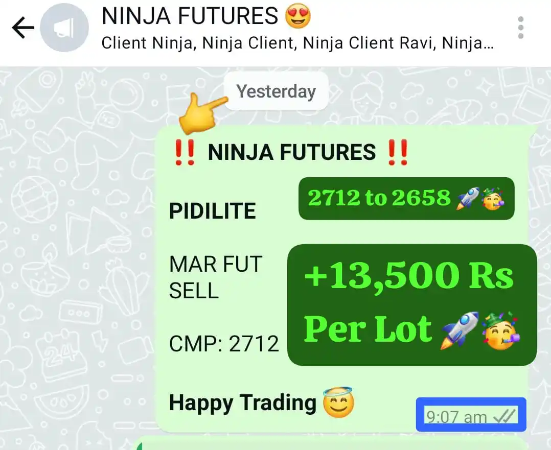Image from Trade Cymatics: PIDILITE FUT *+13,500 Rs Per Lot* 🥳🚀...