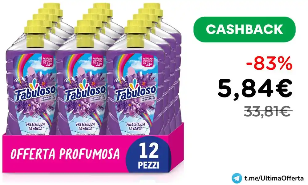 Image from ‼️ULTIMA OFFERTA💰 - Offerte, Codici Sconto ed Errori di Prezzo: *😱😱 ANCHE LAVANDA!!! Veloci 🚨* 🧼 *Fabuloso Detersivo Pavimenti Lav...