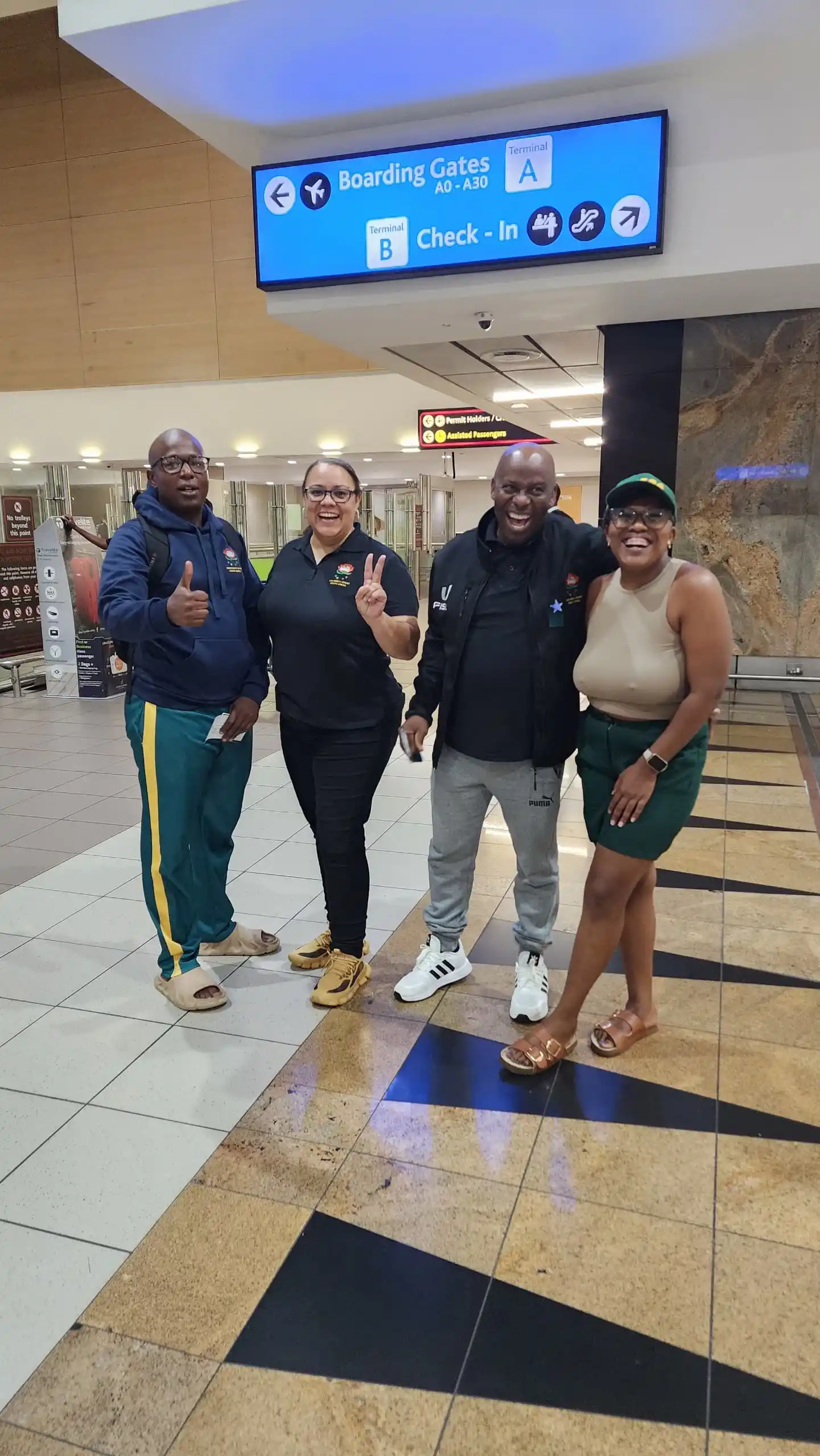 Image from University Sport South Africa (USSA): USSA CEO sending off the USSA delegation attending the FISU-FASU Strat...