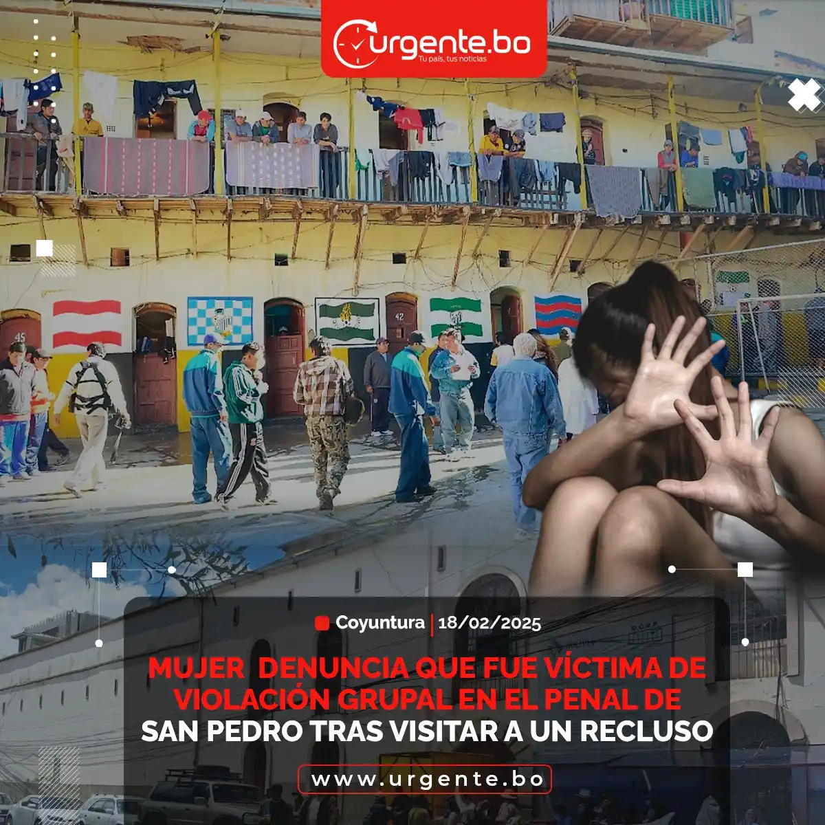 Image from Urgente.bo Noticias: Una mujer de aproximadamente 25 años fue a visitar a un recluso del pe...