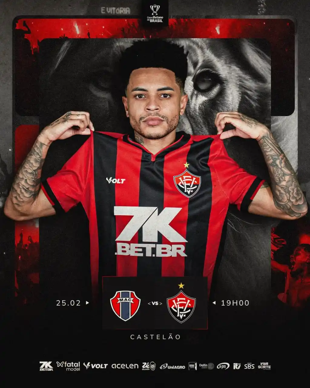 Image from Vitória Em Foco: Hoje é dia dos nossos guerreiros na Copa do Brasil!!! 🔴⚫🦁 • 19 Hrs ...