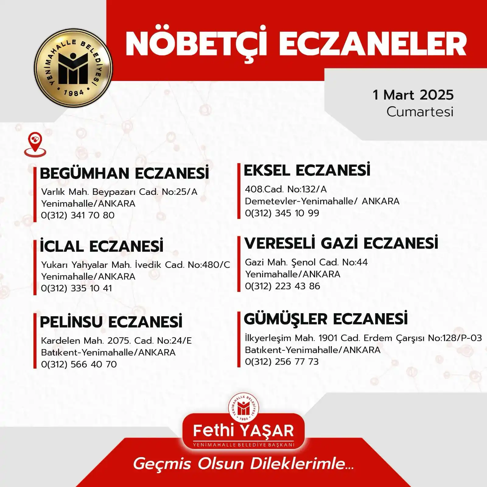 Yenimahalle Belediyesi post