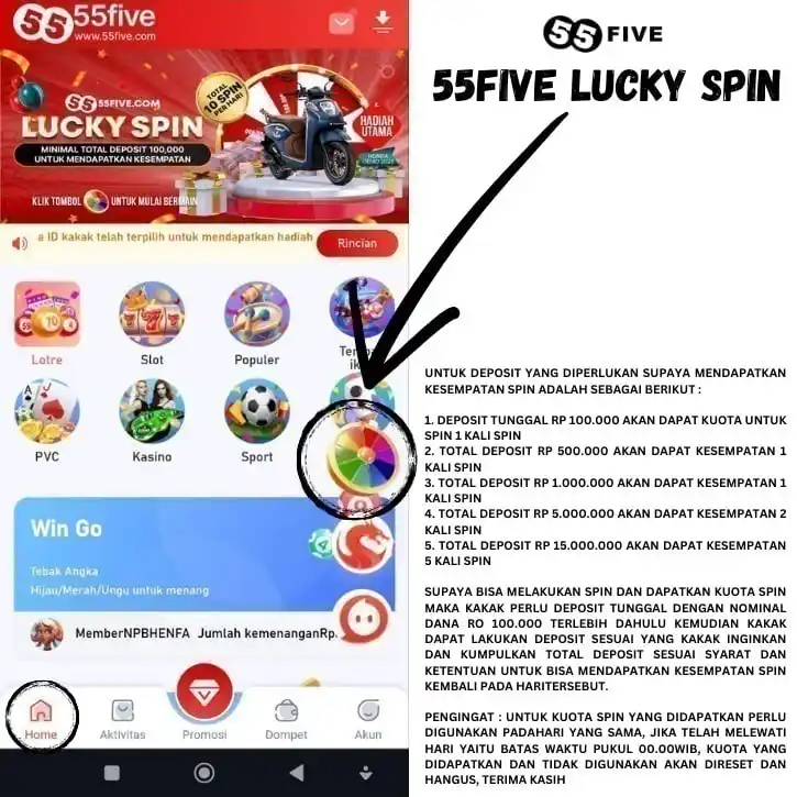 55FIVE SLOT | Channel Official post