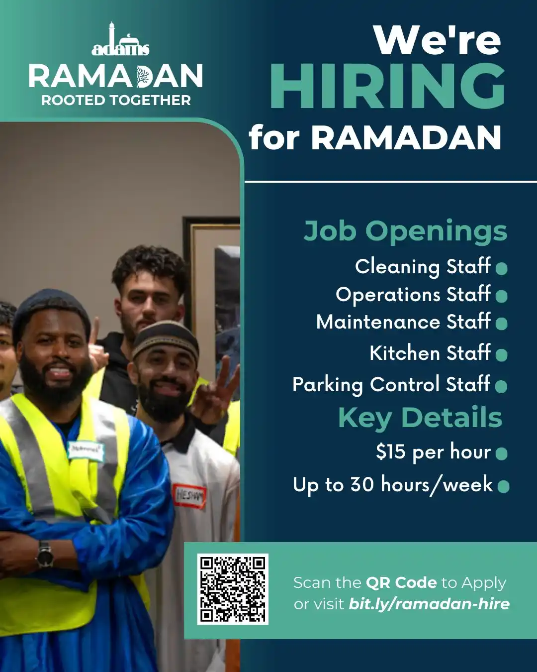 Image from ADAMS Official Channel: 📢 We're Hiring! Temporary Ramadan Operations Support 📢 We are look...
