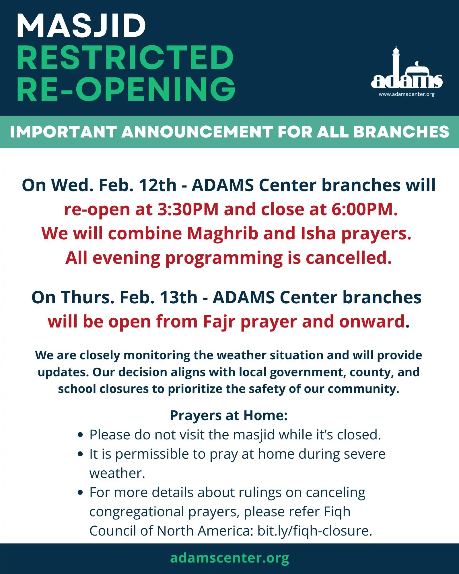 ADAMS Official Channel post