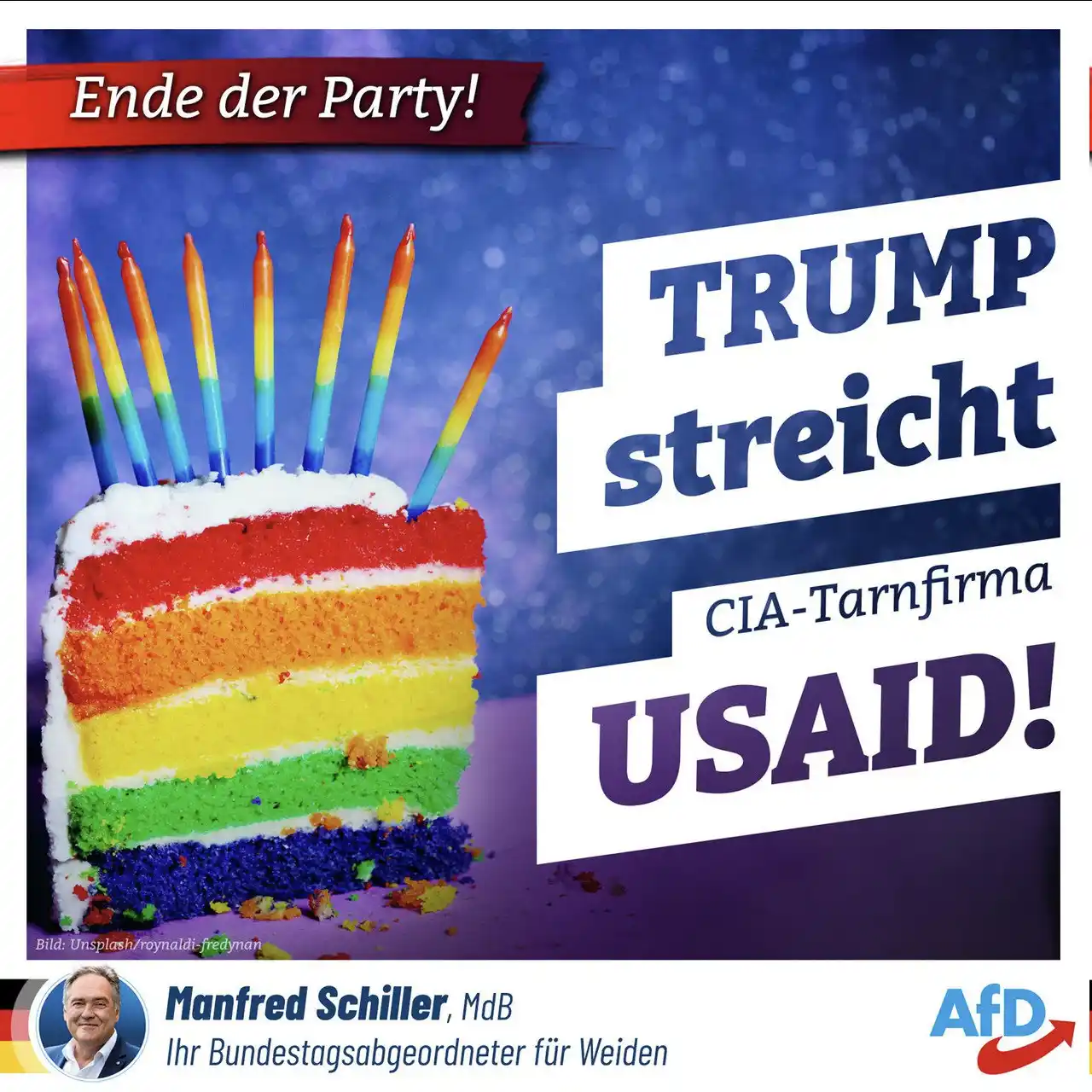 Image from AfD Weiden-Neustadt-Tirschenreuth: Liebe Freunde, die Trump-Administration räumt auf. USAID, eine der un...
