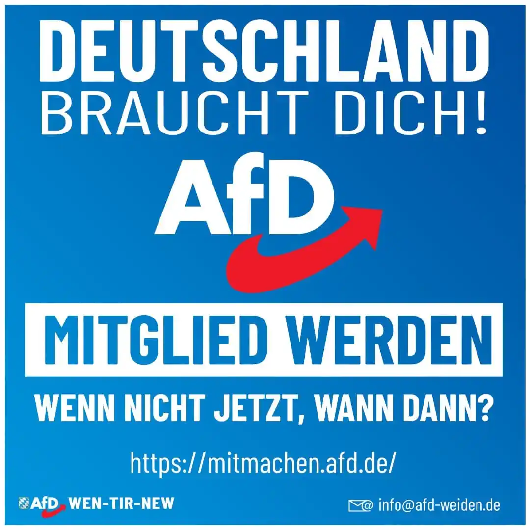 Image from AfD Weiden-Neustadt-Tirschenreuth: Deutschland braucht dich! 🇩🇪💙  Unser Land steht an einem Wendepunkt...