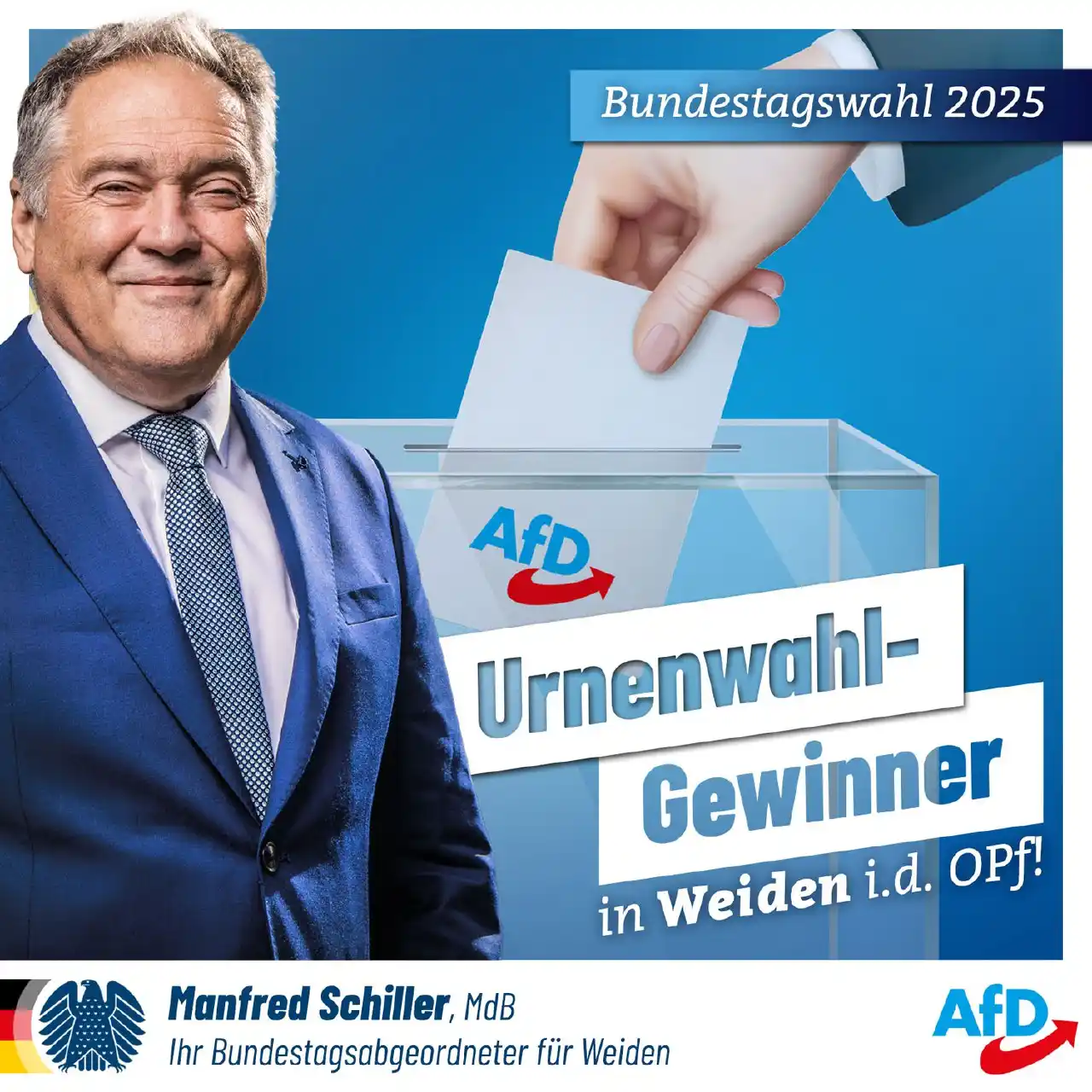 Image from AfD Weiden-Neustadt-Tirschenreuth: Liebe Freunde, die AfD schneidet in vielen Wahlkreisen bei der Briefw...