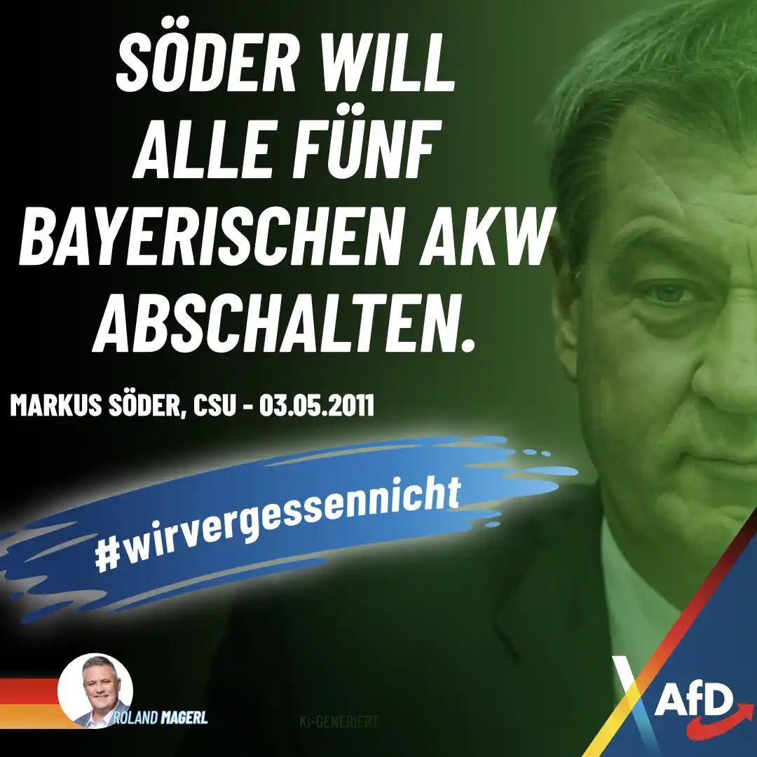 Image from AfD Weiden-Neustadt-Tirschenreuth: Ohne Sinn und Verstand für die eigene Heimat – Markus Söder. Dass er ...
