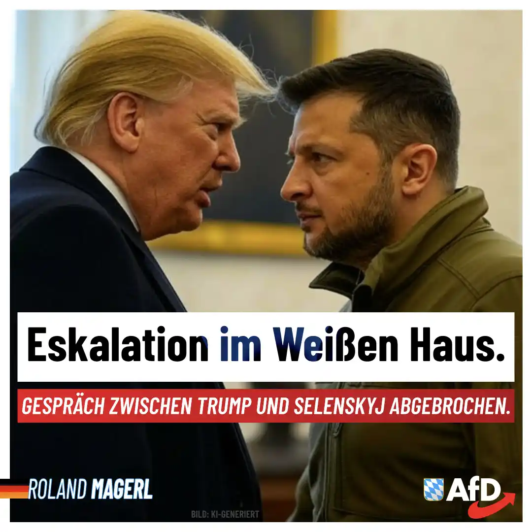 Image from AfD Weiden-Neustadt-Tirschenreuth: Das jüngste Treffen zwischen US-Präsident *Donald Trump* und dem ukrai...