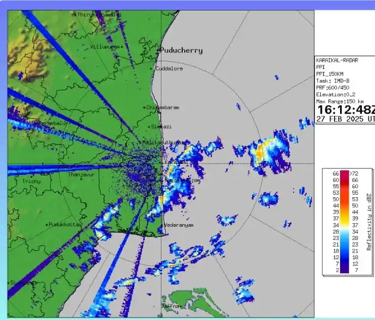 Image from AnushWeather: Currently parts of Delta districts (Nagapattinam, Thanjavur and Thiruv...