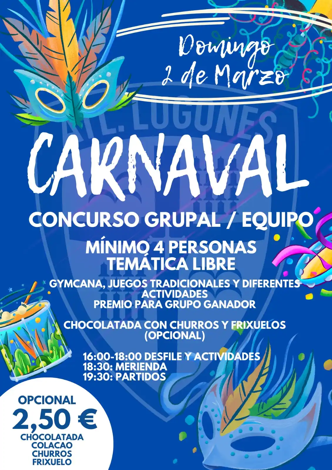 Image from Atlético de Lugones: 𝗙𝗶𝗲𝘀𝘁𝗮 𝗖𝗮𝗿𝗻𝗮𝘃𝗮𝗹 𝟮𝟬𝟮𝟱 🎭 Este domingo prepara tu mej...