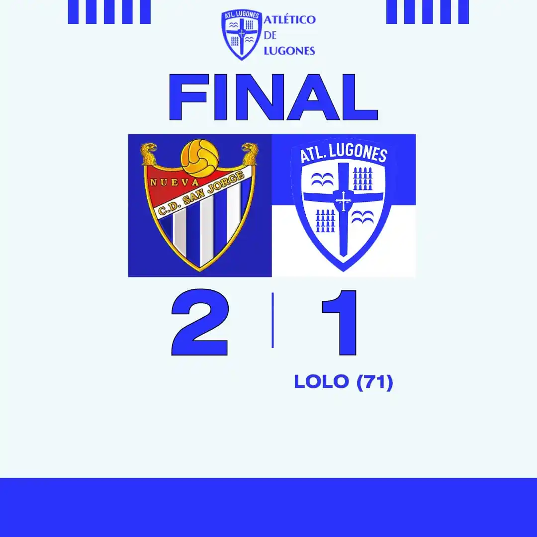 Image from Atlético de Lugones: ⏱️ 94’ | Final con derrota en un campo complicado.  ⚽ Lolo  🤍💙 <a cl...