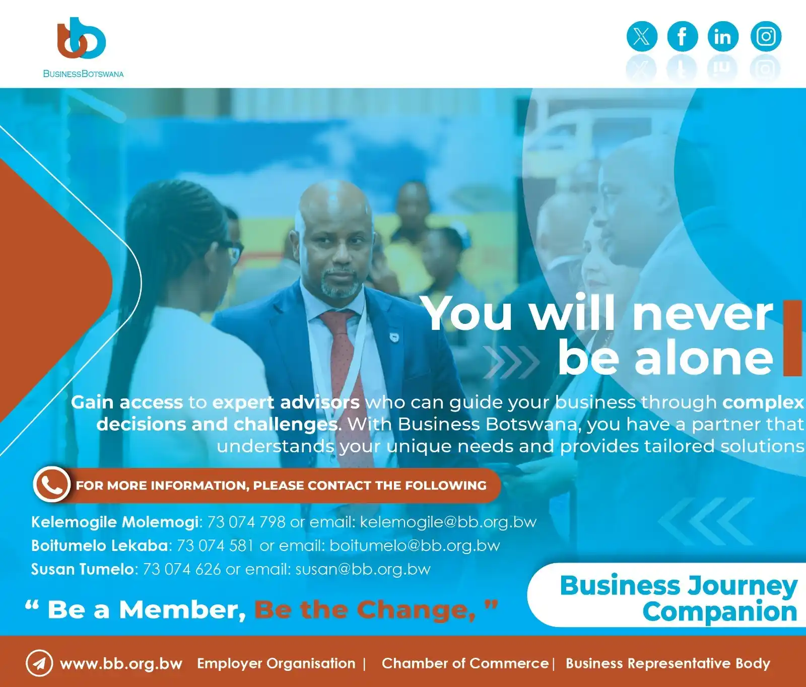 Image from Business Botswana: You don’t have to face your business challenges alone. Business Botswa...