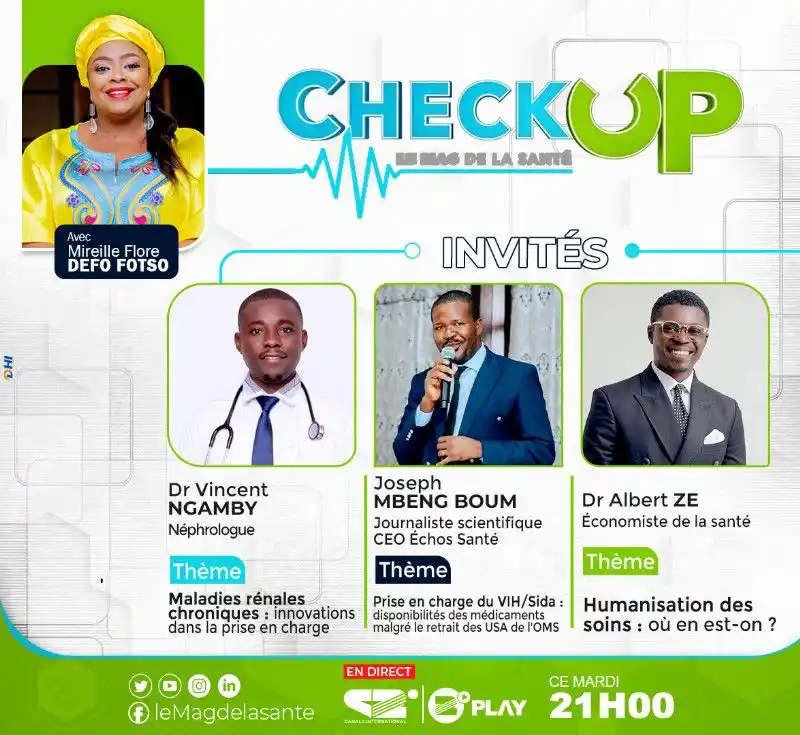 Image from Canal 2 International: 🟡🟢Check Up : Le Mag de la Santé" vous donne rendez-vous ce mardi à 2...