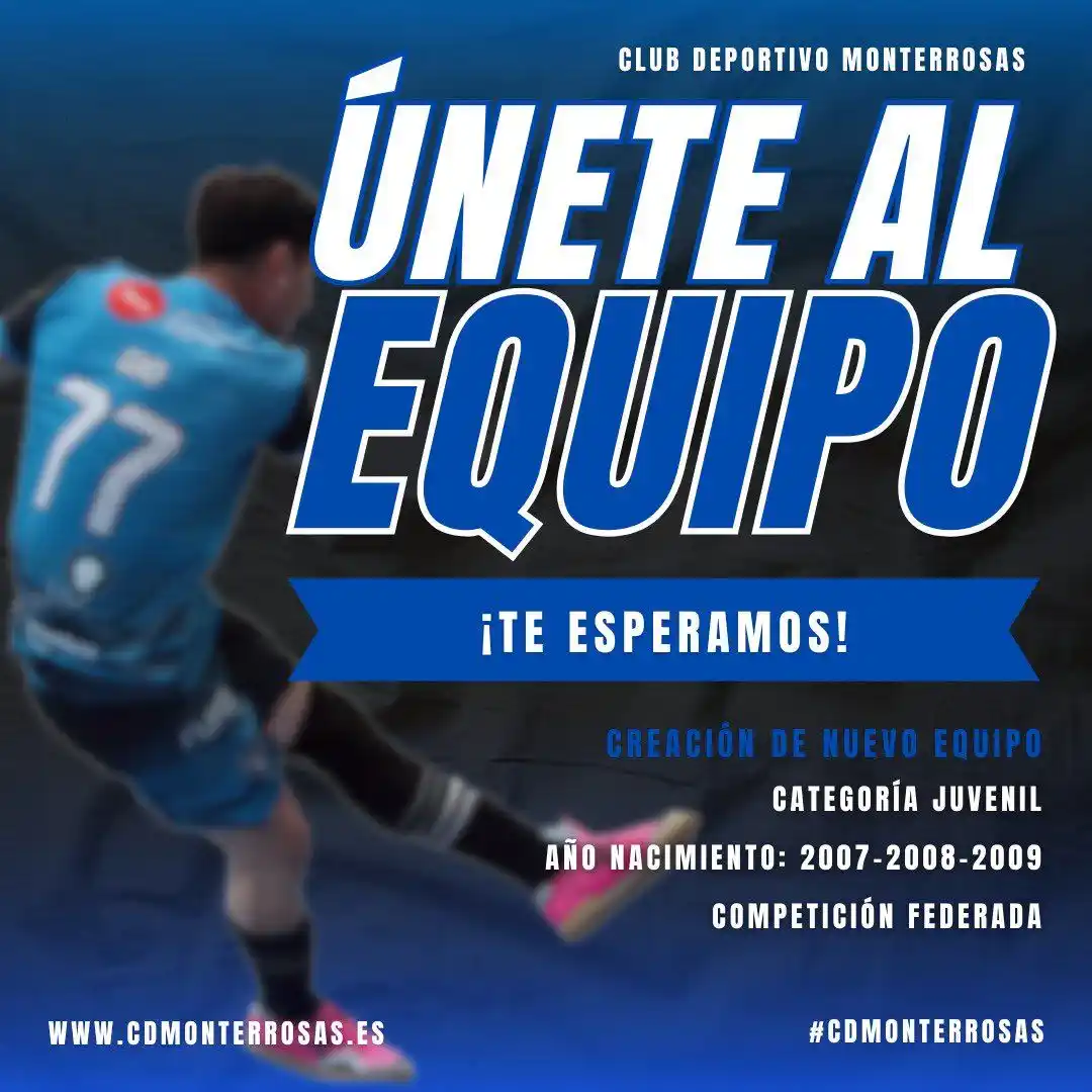 Image from CD MONTERROSAS: 🚨 NUEVO EQUIPO JUVENIL 🆕 El miércoles comenzamos con las primeras j...