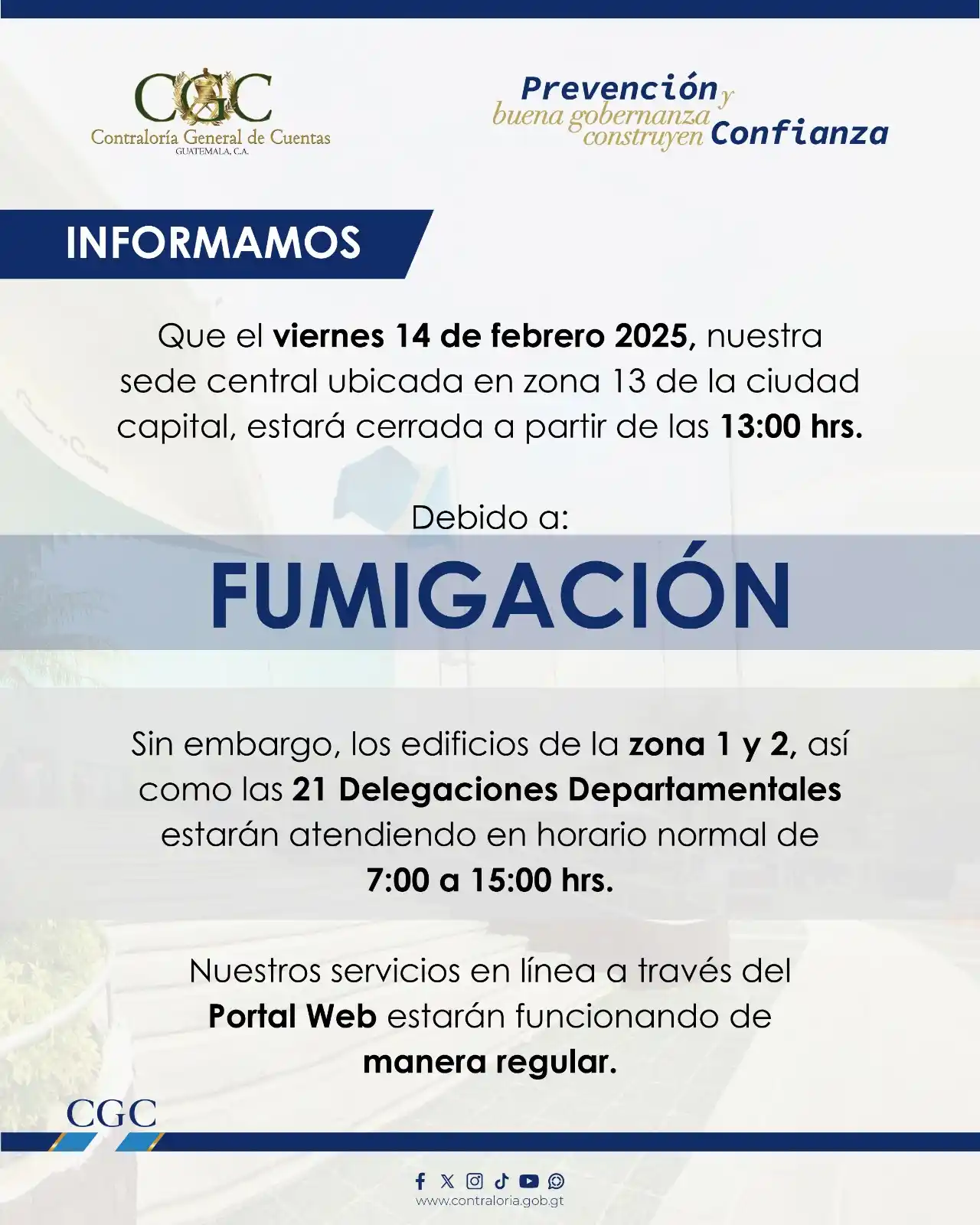 Contraloría General de Cuentas GT 🇬🇹 post