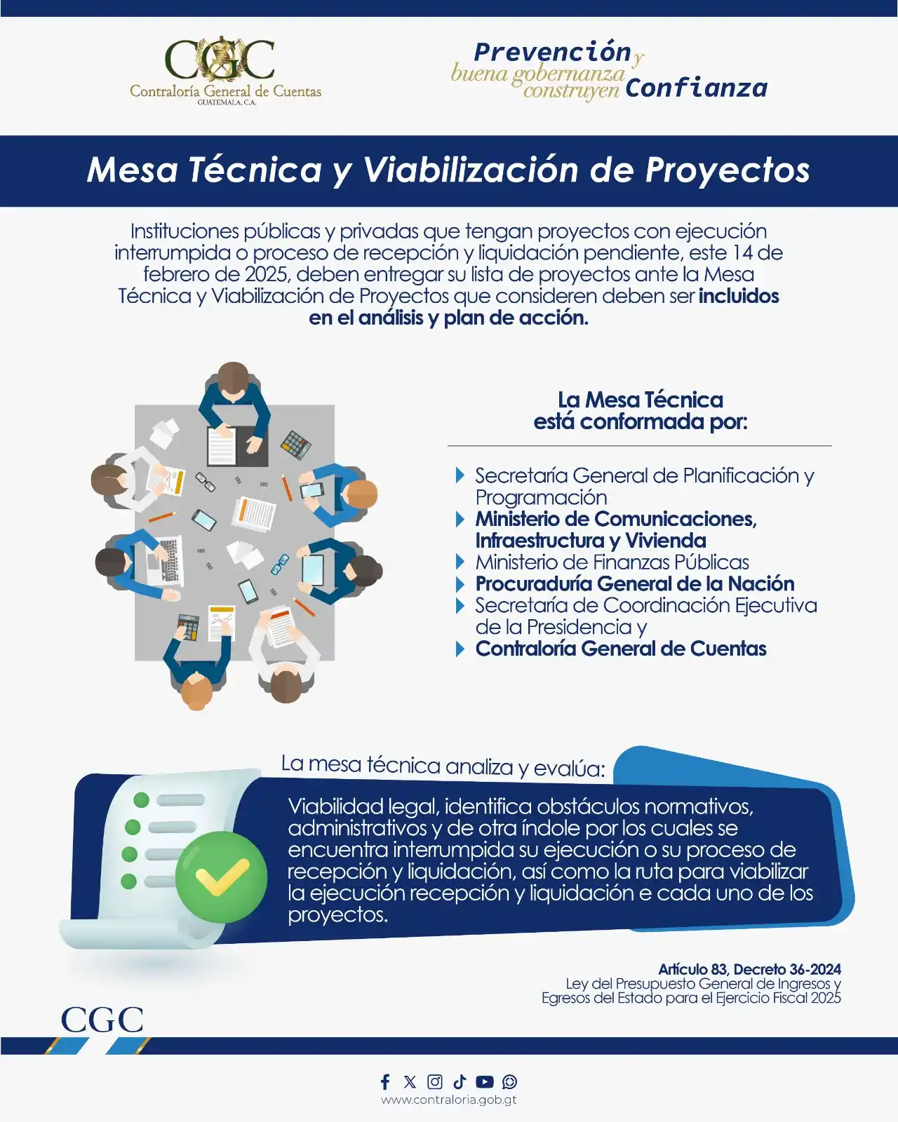 Contraloría General de Cuentas GT 🇬🇹 post