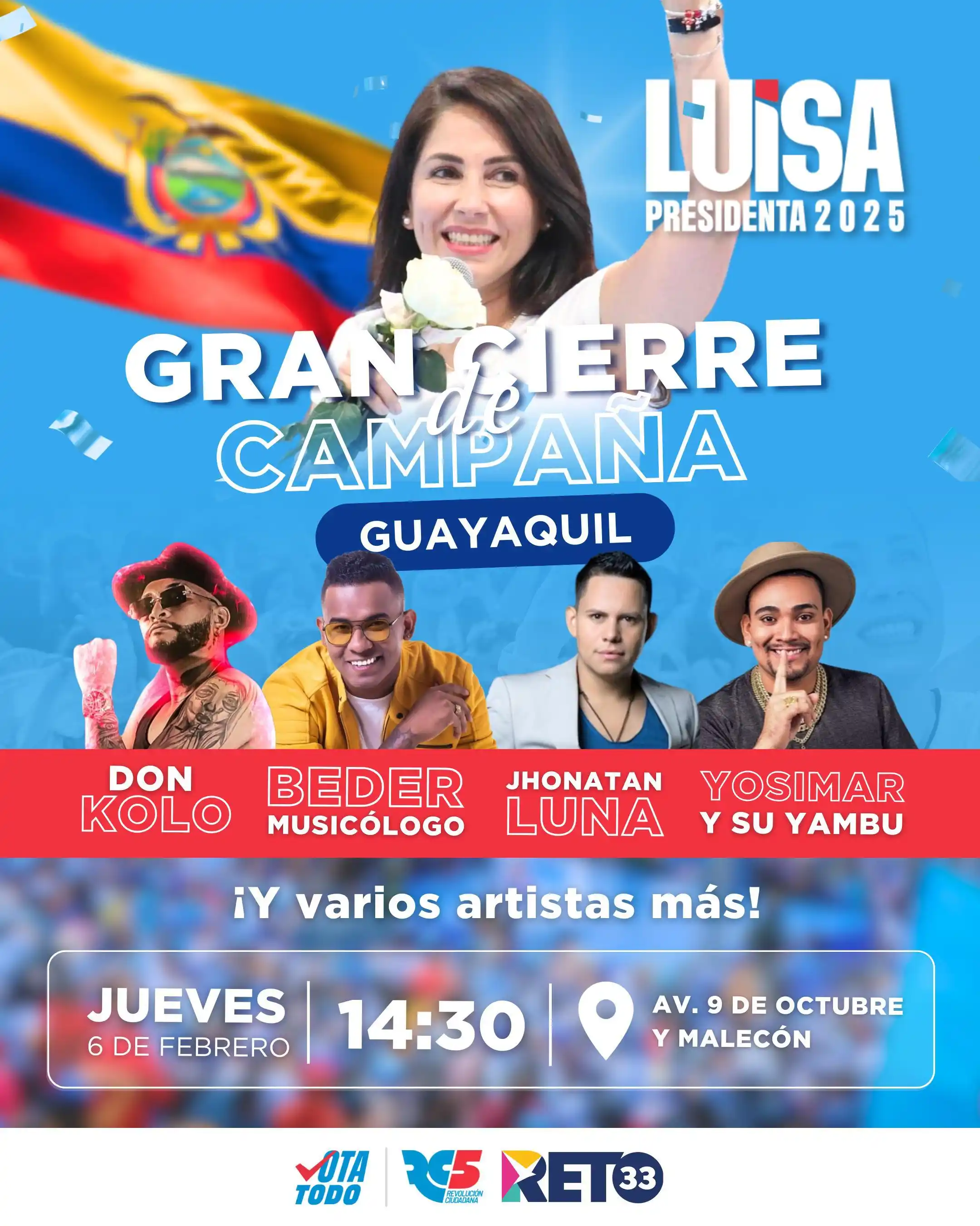 Image from Cristina Jácome 🇪🇨: 📍 *¡GUAYAS💙!* Todos están invitados a ser parte de nuestro cierre d...
