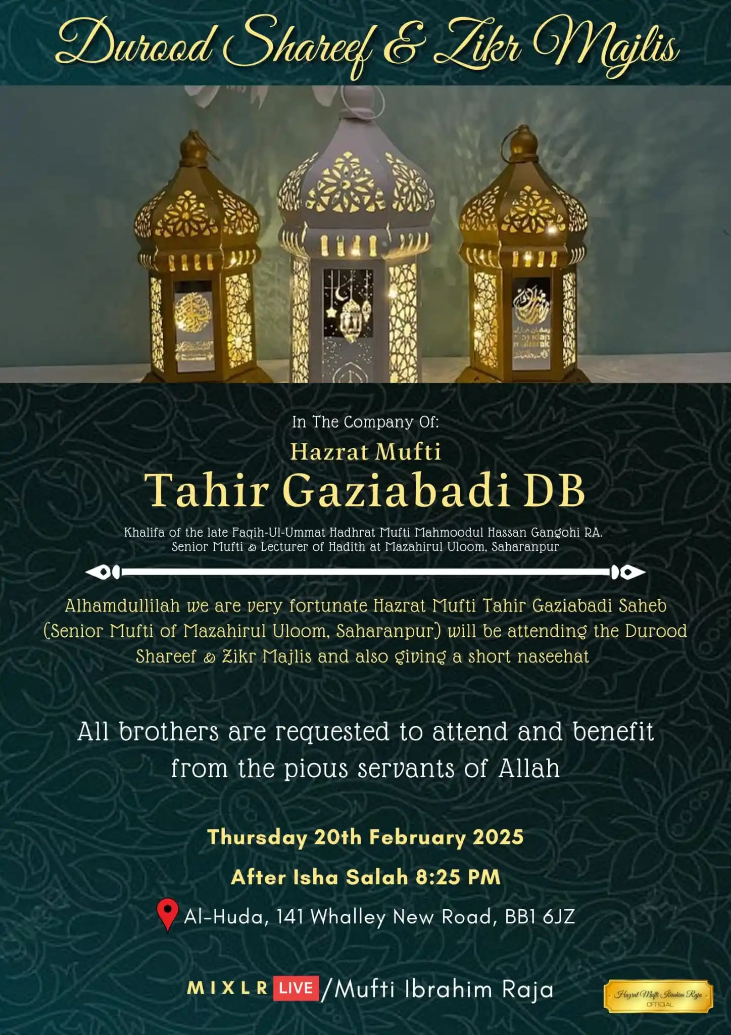 Hazrat Mufti Ibrahim Raja post