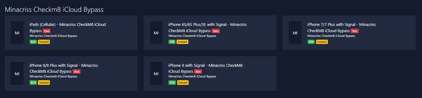 Image from IMEI ve SERVER: Mina Checkm8 2025 services are available now! 6s - X And iPads GSM ti...