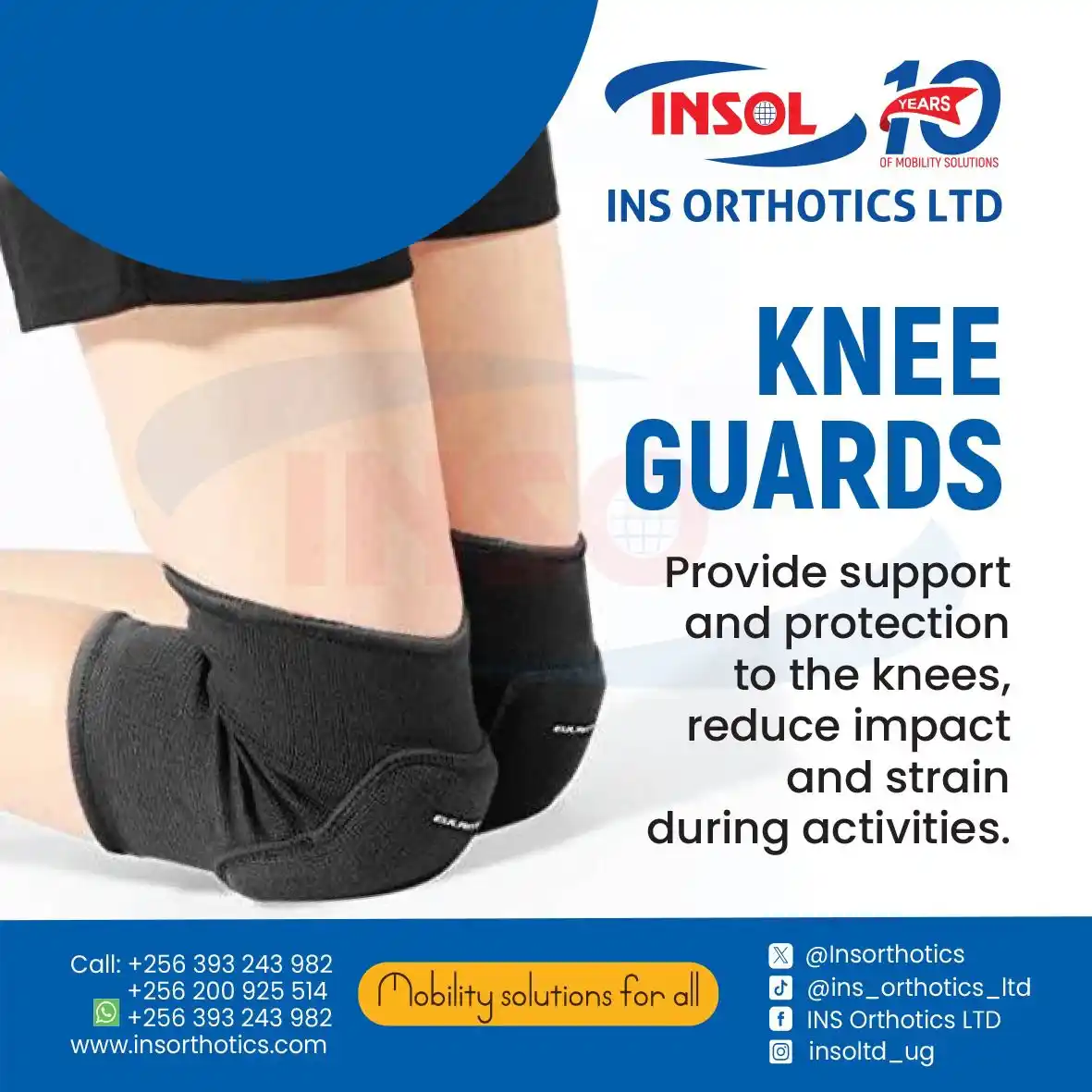 Image from INS ORTHOTICS LIMITED : Protect Your Knees with High-Quality Knee Guards! Designed for suppor...