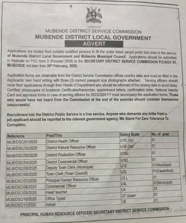 Jobs In Uganda 🇺🇬 post