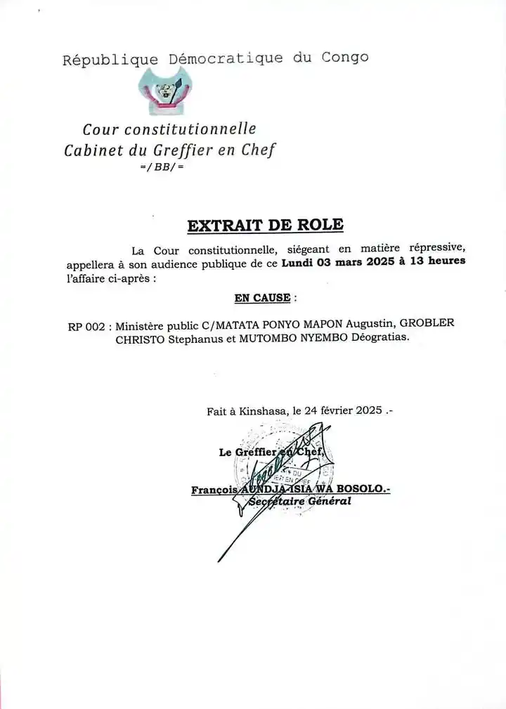 Image from Journal de Kinshasa: *Affaire Bukangalonzo : l'ex-Premier ministre Augustin Matata Ponyo c...
