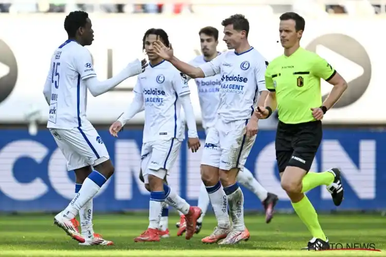 Image from KAA Gent op Voetbalkrant: Mooi voetbal niet belangrijk? Play-off 1 komt dichterbij voor KAA Gen...