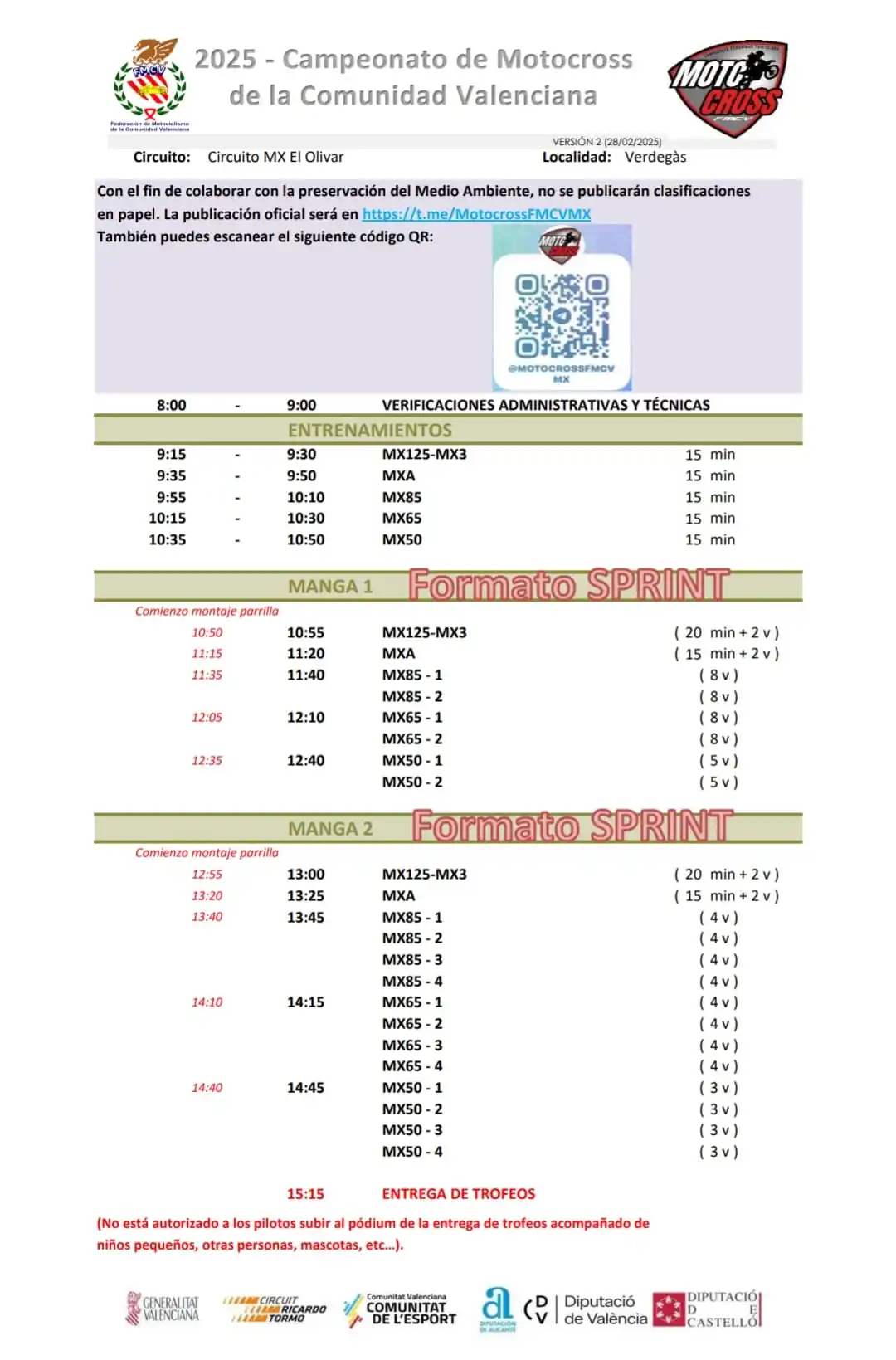 Image from Motociclismo Deportivo: Nuevo horario 🕑 ACTUALIZADO   MX Verdegàs 2025  ➡️ MX3 pasa a correr ...