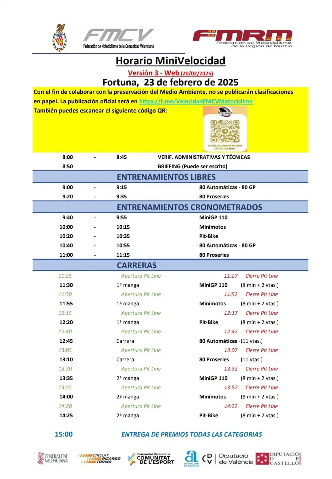 Image from Motociclismo Deportivo: Horarios 🕑 actualizados Minivelocidad Fortuna 2025...