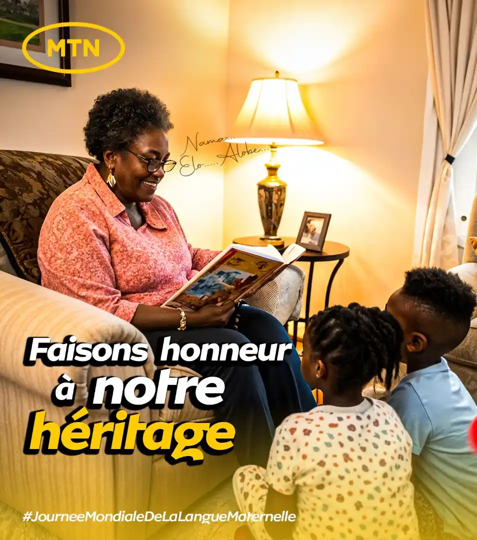 Image from MTN Cameroon: Aujourd’hui, nous célébrons nos langues maternelles. 🥳 Un jour pour...