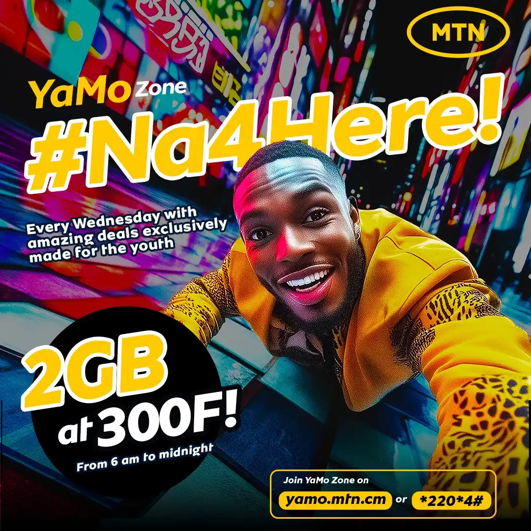 Image from MTN Cameroon: It’s YaMo Wednesday! 🤩🥳🥳 The real deal is right here. 😎 Enjoy 2GB ...