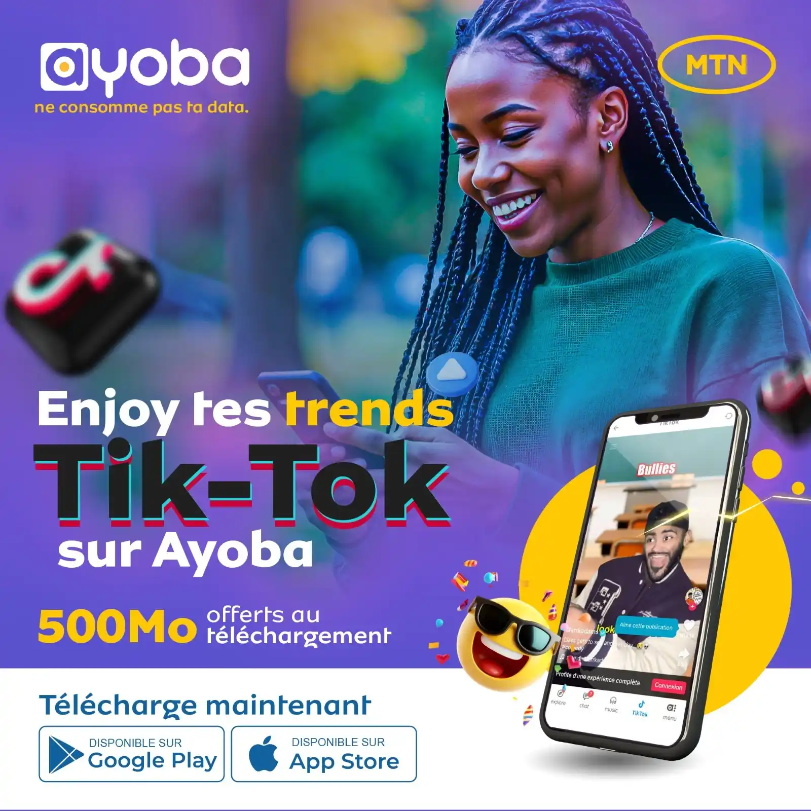 Image from MTN Cameroon: TikTok, désormais disponible sur Ayoba ! 🥳🥳🥳 Profite des meilleur...