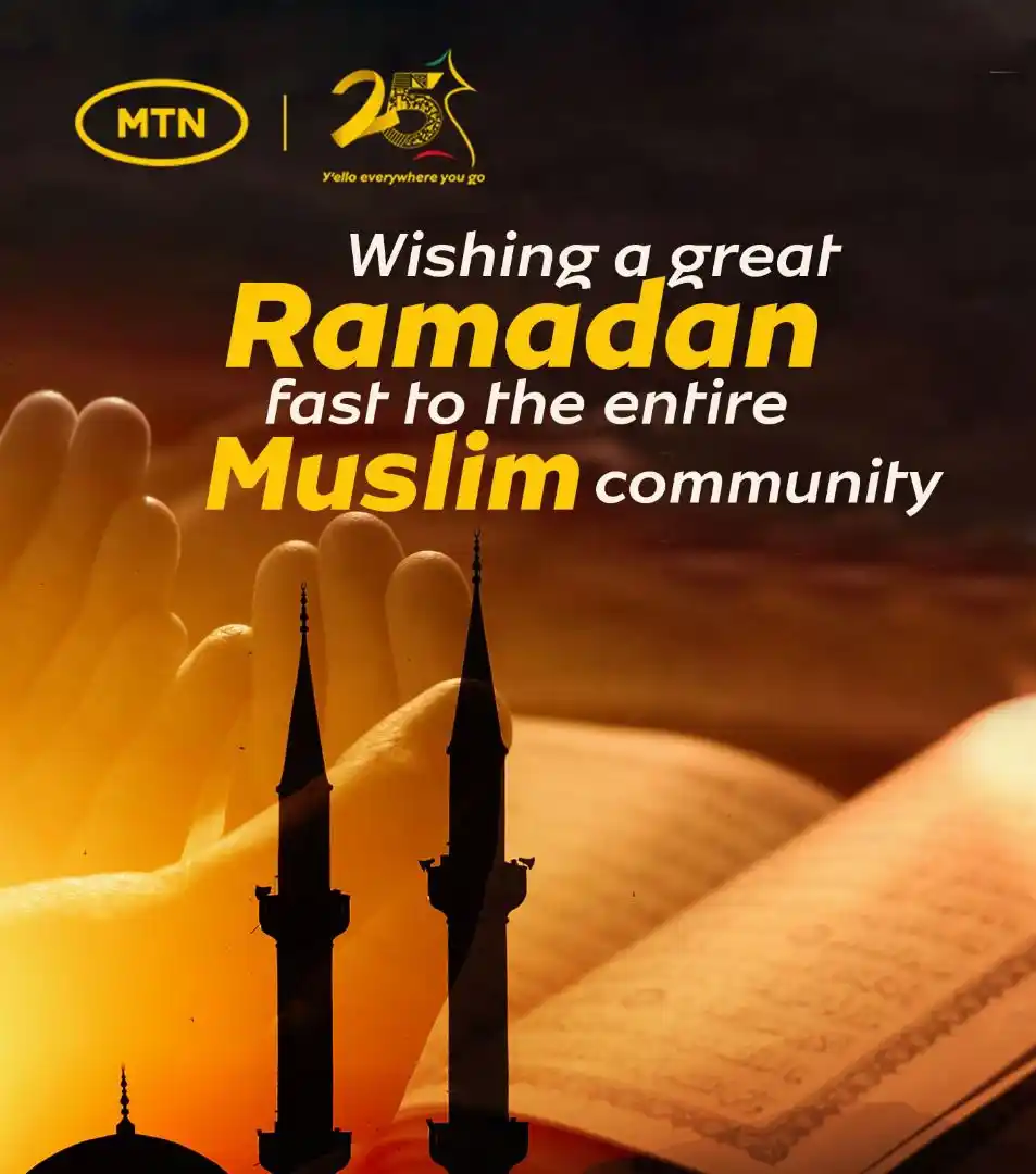 Image from MTN Cameroon: Y’ello! 25 years of connection, 25 years of sharing, 25 years of faith...