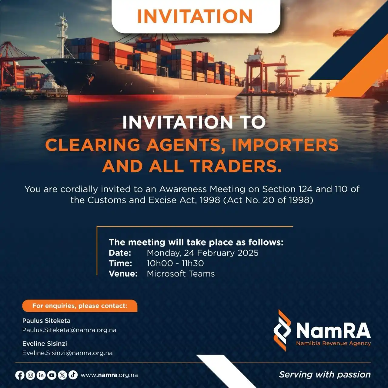 Namibia Revenue Agency - NamRA post