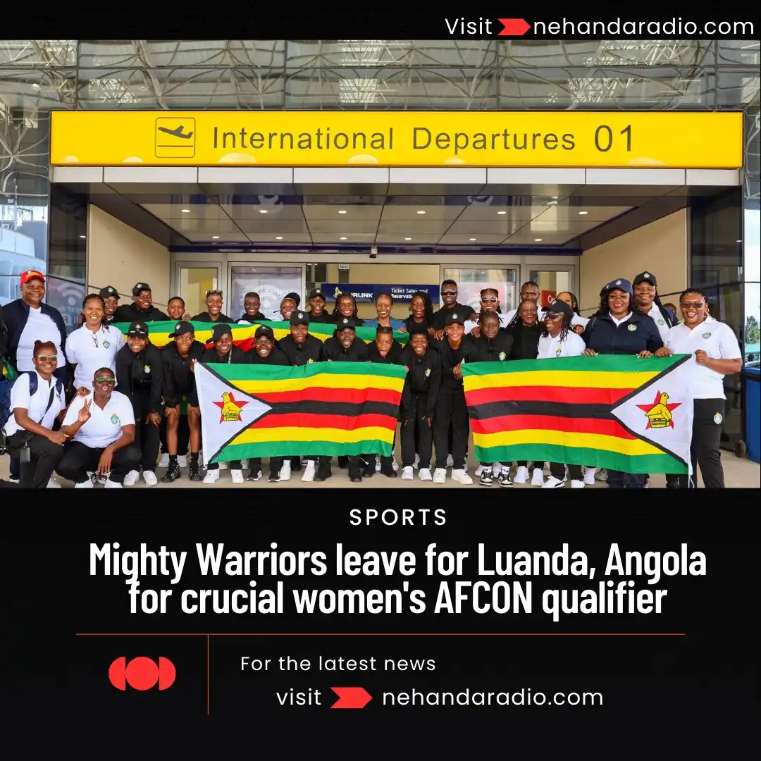 Image from Nehanda Radio: HARARE - The Zimbabwe national women's team, the Mighty Warriors, on M...