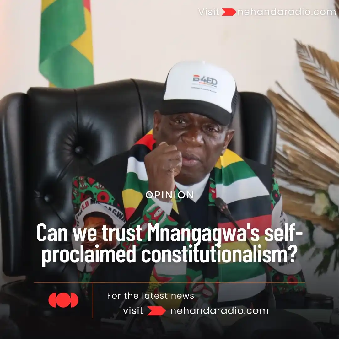 Image from Nehanda Radio: Information for Democracy Trust: "President Emmerson Mnangagwa, in a m...
