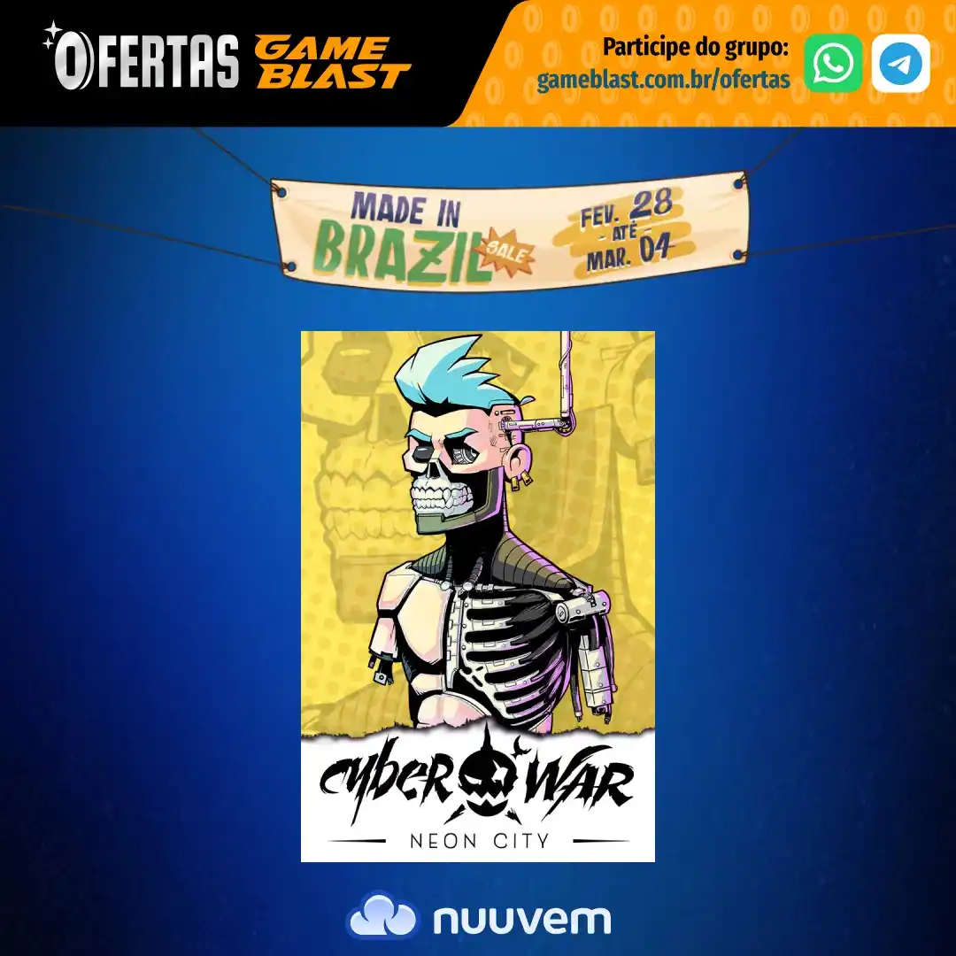 Image from Ofertas GameBlast: 👾 *Cyberwar: Neon City* (via Nuuvem) * Jogo para PC (Steam) 🤑 *Preç...