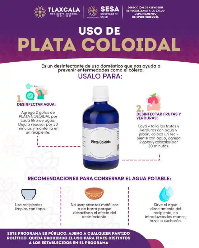 Image from Periódico Econsulta Tlaxcala: 🔻 Uso de Plata Coloidal 🔻 Es un desinfectante de uso doméstico que ...