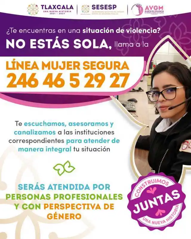 Image from Periódico Econsulta Tlaxcala: 🚨 ¿Estás en una situación de violencia? ☎️ Llama a la Línea Mujer Se...