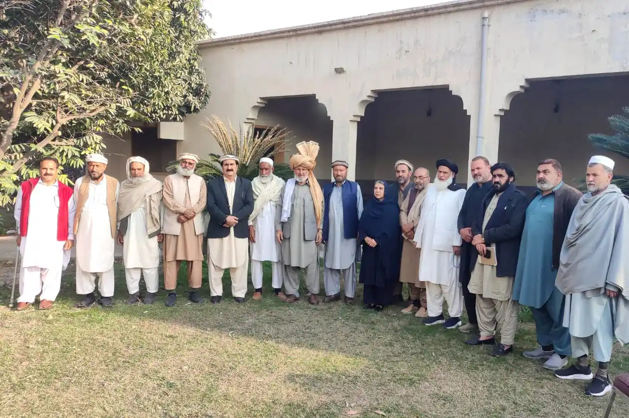 Image from PTM Dir Official: کل مورخہ 15 فروری 2025 کو برکت آفریدی کے حجرہ پر پختون قومی جرگہ کا ای...