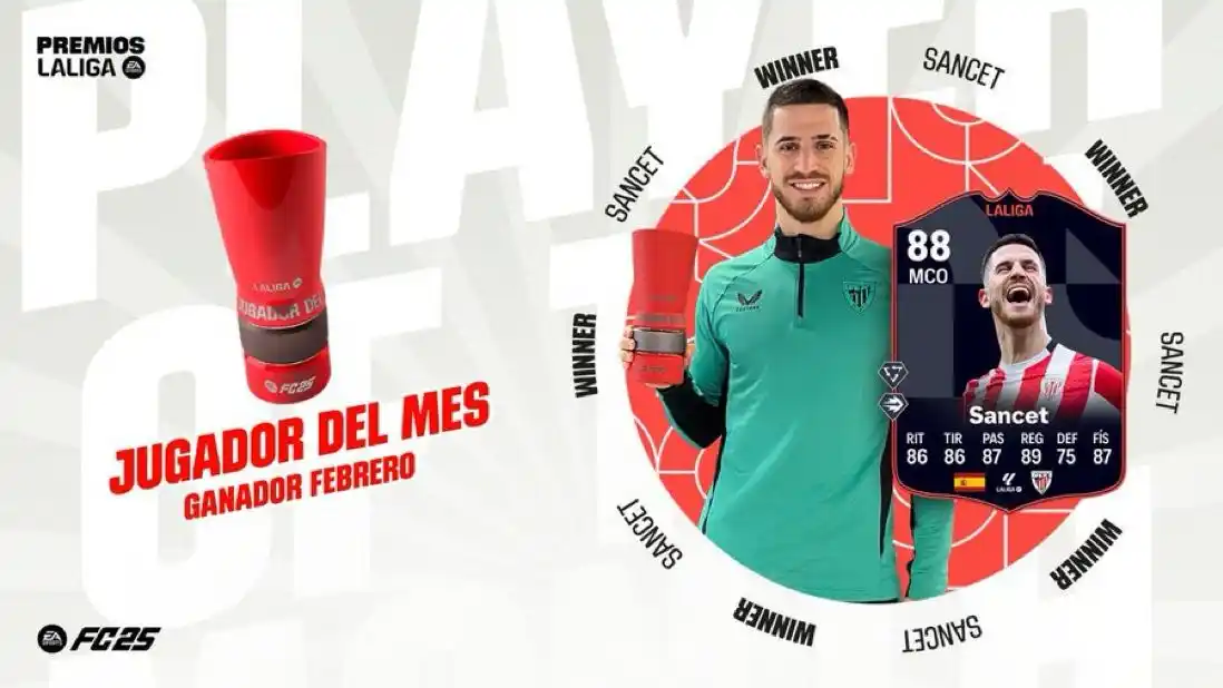 Image from QUE DU SPORTS ⚽️🏀: 🎖️ Oihan Sancet remporte le prix du meilleur joueur du mois de févrie...