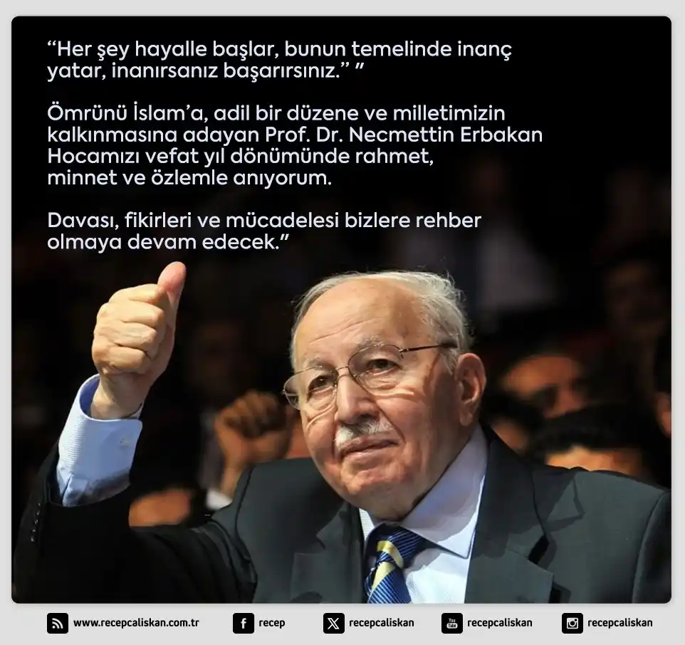 Image from Recep ÇALIŞKAN: “Her şey hayalle başlar, bunun temelinde inanç yatar, inanırsanız başa...