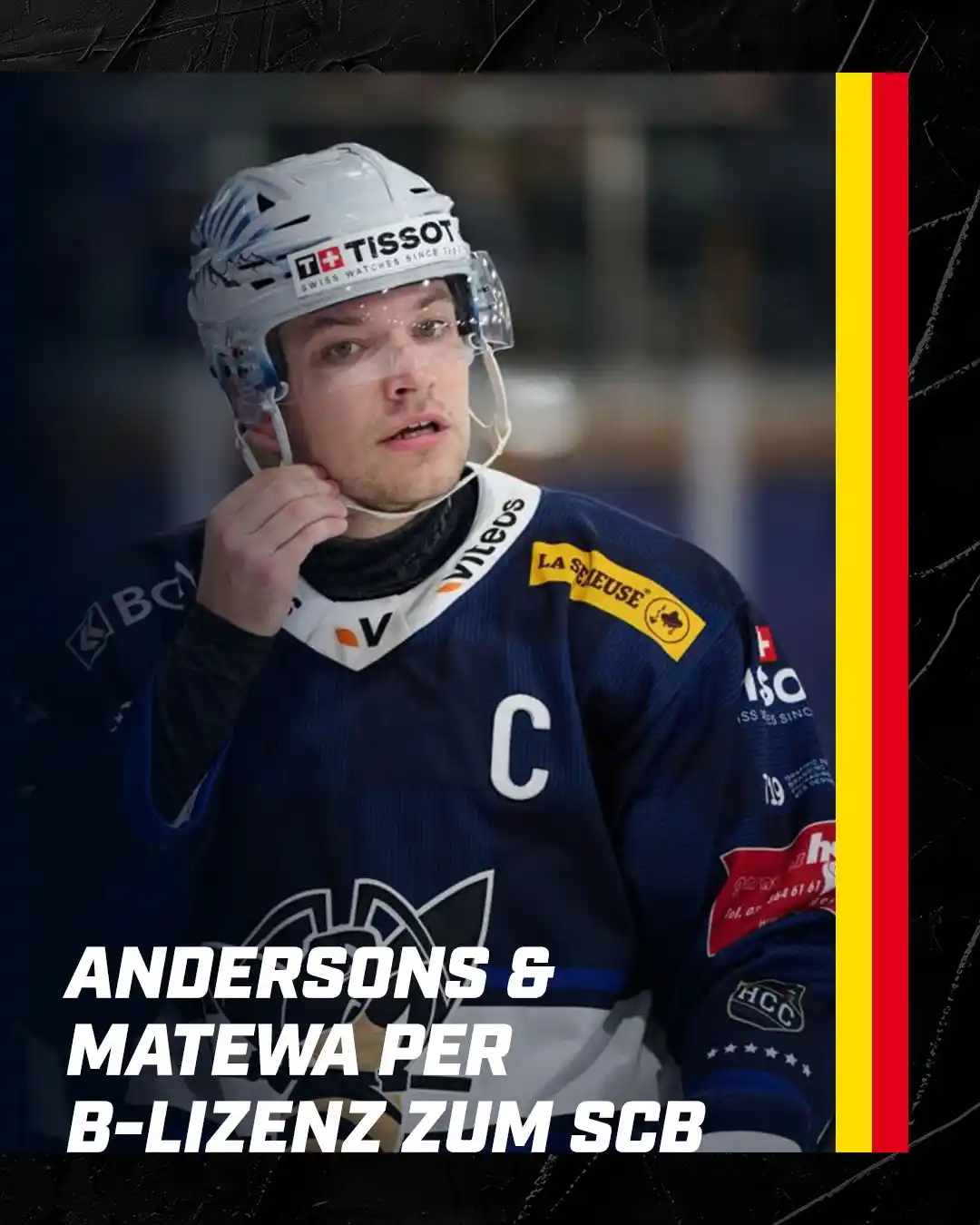 Image from SC Bern: *NEWS* Der SC Bern gibt bekannt, dass Toms Andersons und Lucas Matewa ...