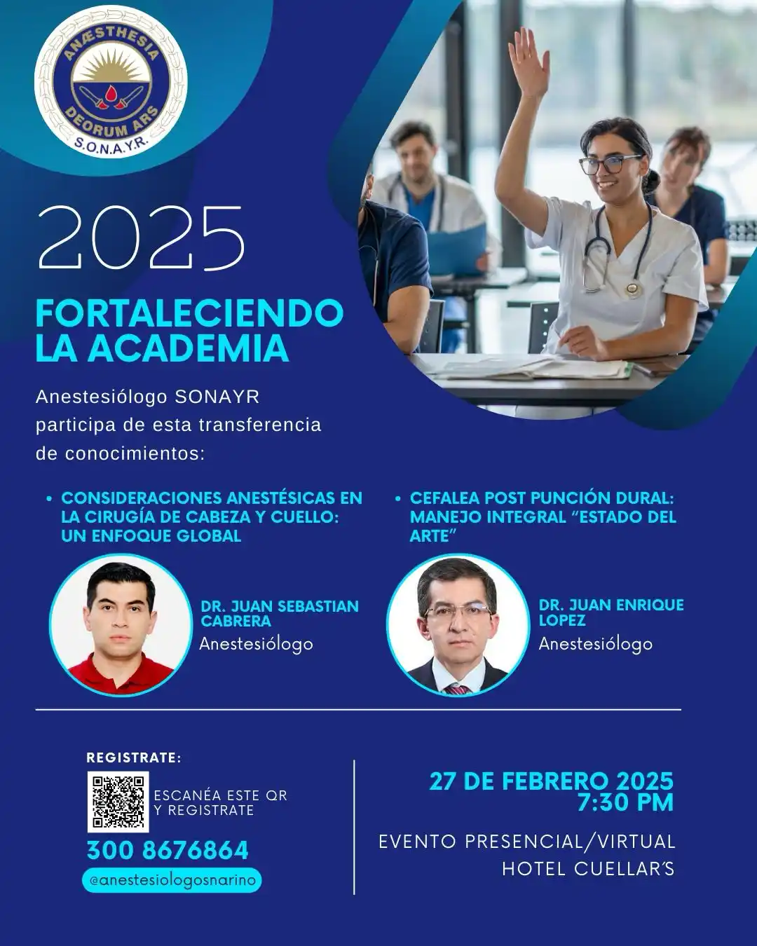 Image from S.C.A.R.E.: 👩‍⚕️👨‍⚕️ ¡Atención, Anestesiólogos! 👨‍⚕️👩‍⚕️  🔊 La Sociedad Nariñ...